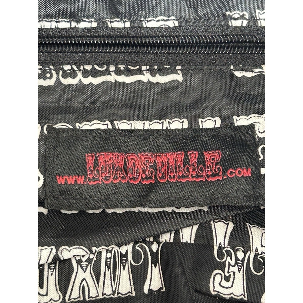 VTG Lux De Ville Y2k Barrel Satchel Handbag Rockabilly Punk Goth Vegas Casino - Picture 8 of 8